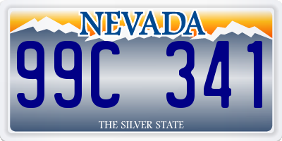 NV license plate 99C341