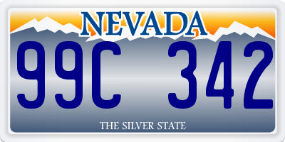 NV license plate 99C342