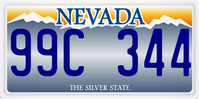 NV license plate 99C344