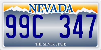 NV license plate 99C347