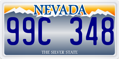 NV license plate 99C348