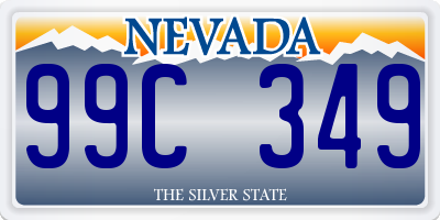 NV license plate 99C349