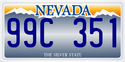 NV license plate 99C351