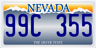 NV license plate 99C355