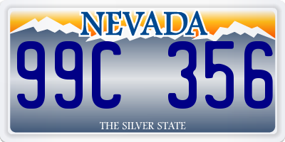 NV license plate 99C356