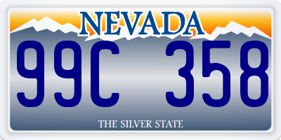 NV license plate 99C358