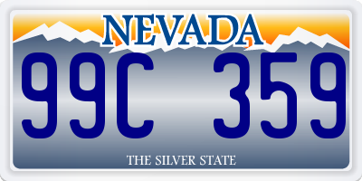 NV license plate 99C359