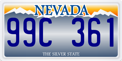 NV license plate 99C361