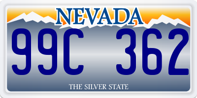 NV license plate 99C362