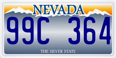 NV license plate 99C364