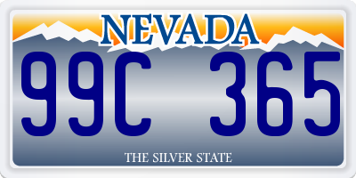 NV license plate 99C365