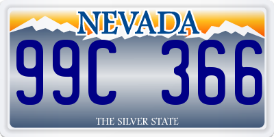 NV license plate 99C366