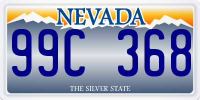 NV license plate 99C368