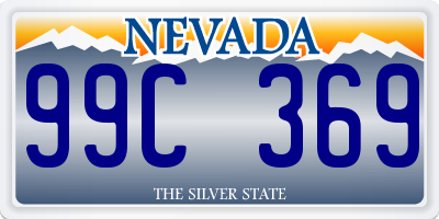 NV license plate 99C369