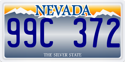 NV license plate 99C372