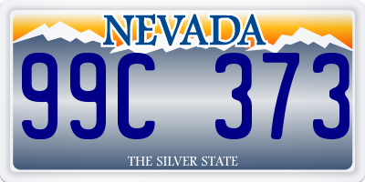 NV license plate 99C373