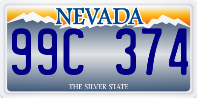 NV license plate 99C374