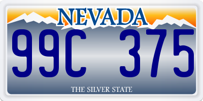 NV license plate 99C375