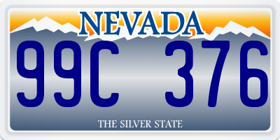 NV license plate 99C376