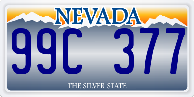 NV license plate 99C377