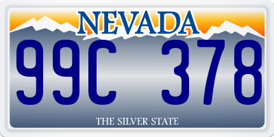 NV license plate 99C378