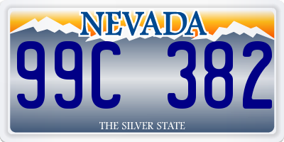 NV license plate 99C382