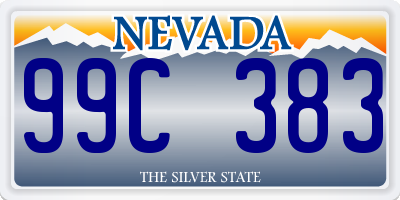 NV license plate 99C383