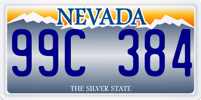 NV license plate 99C384