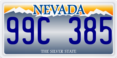 NV license plate 99C385