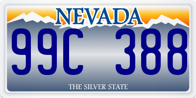 NV license plate 99C388