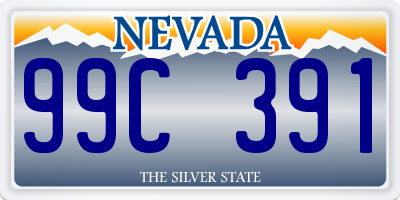 NV license plate 99C391