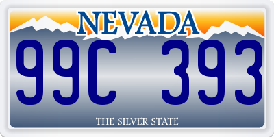 NV license plate 99C393