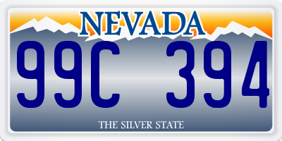 NV license plate 99C394