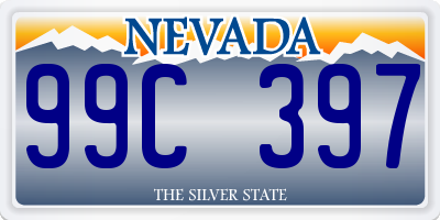 NV license plate 99C397