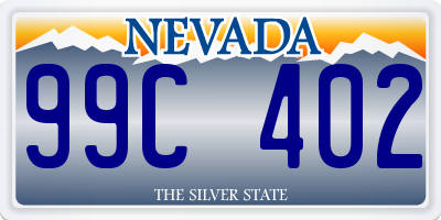 NV license plate 99C402