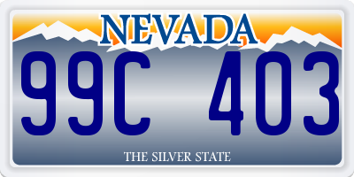 NV license plate 99C403