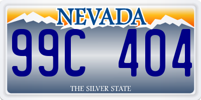 NV license plate 99C404