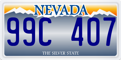 NV license plate 99C407