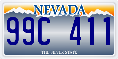 NV license plate 99C411