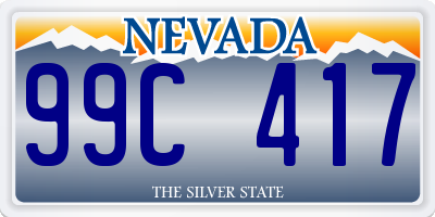 NV license plate 99C417