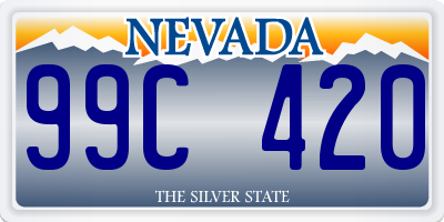 NV license plate 99C420