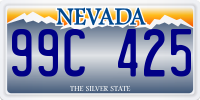 NV license plate 99C425