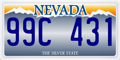 NV license plate 99C431