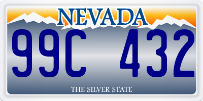 NV license plate 99C432