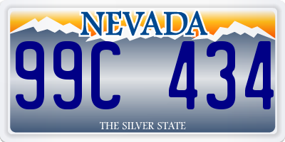 NV license plate 99C434