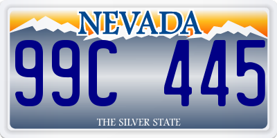 NV license plate 99C445