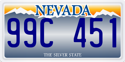 NV license plate 99C451