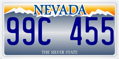 NV license plate 99C455