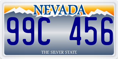 NV license plate 99C456