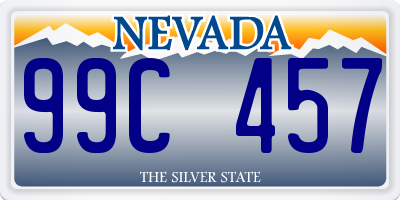 NV license plate 99C457